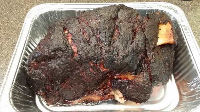 smoked pork shoulder butt image