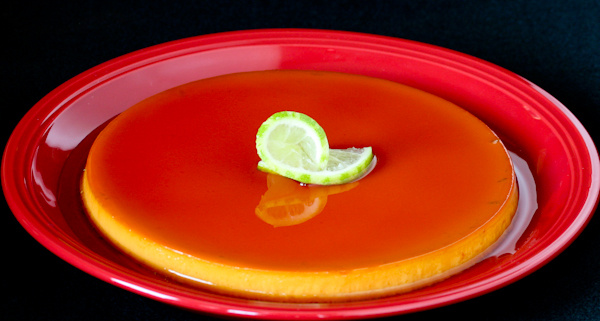 filipino leche flan with lime